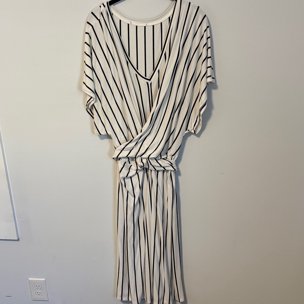 Eloquii Striped Wrap Around Dress - 22